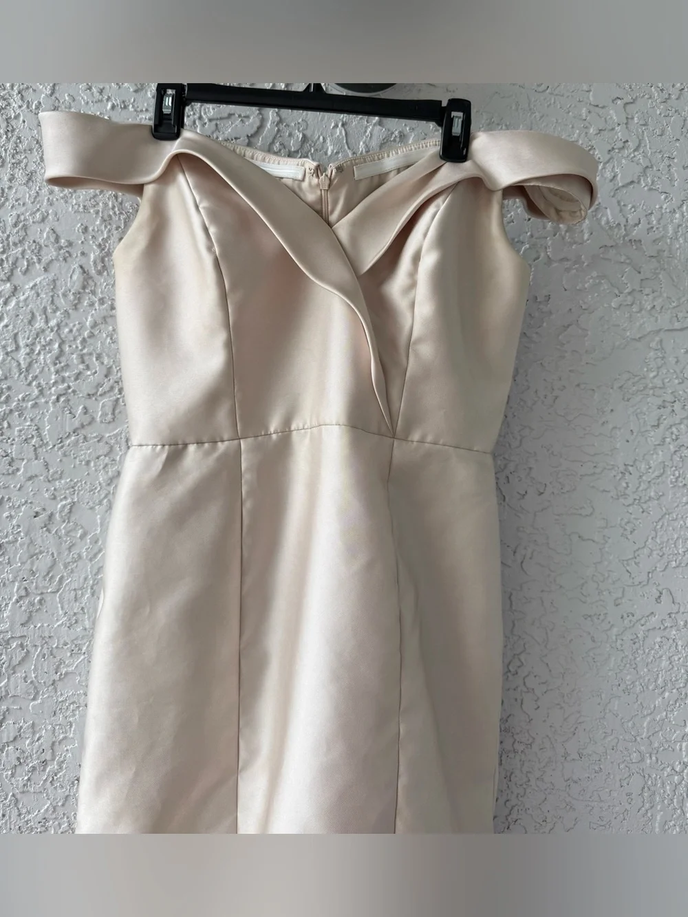 Alfred Sung Off-The-Shoulder Satin Maxi dress size 12 formal wedding - Picture 8 of 9